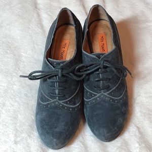 Miz Mooz "Lance" Lace Up Suede Oxford Platform
